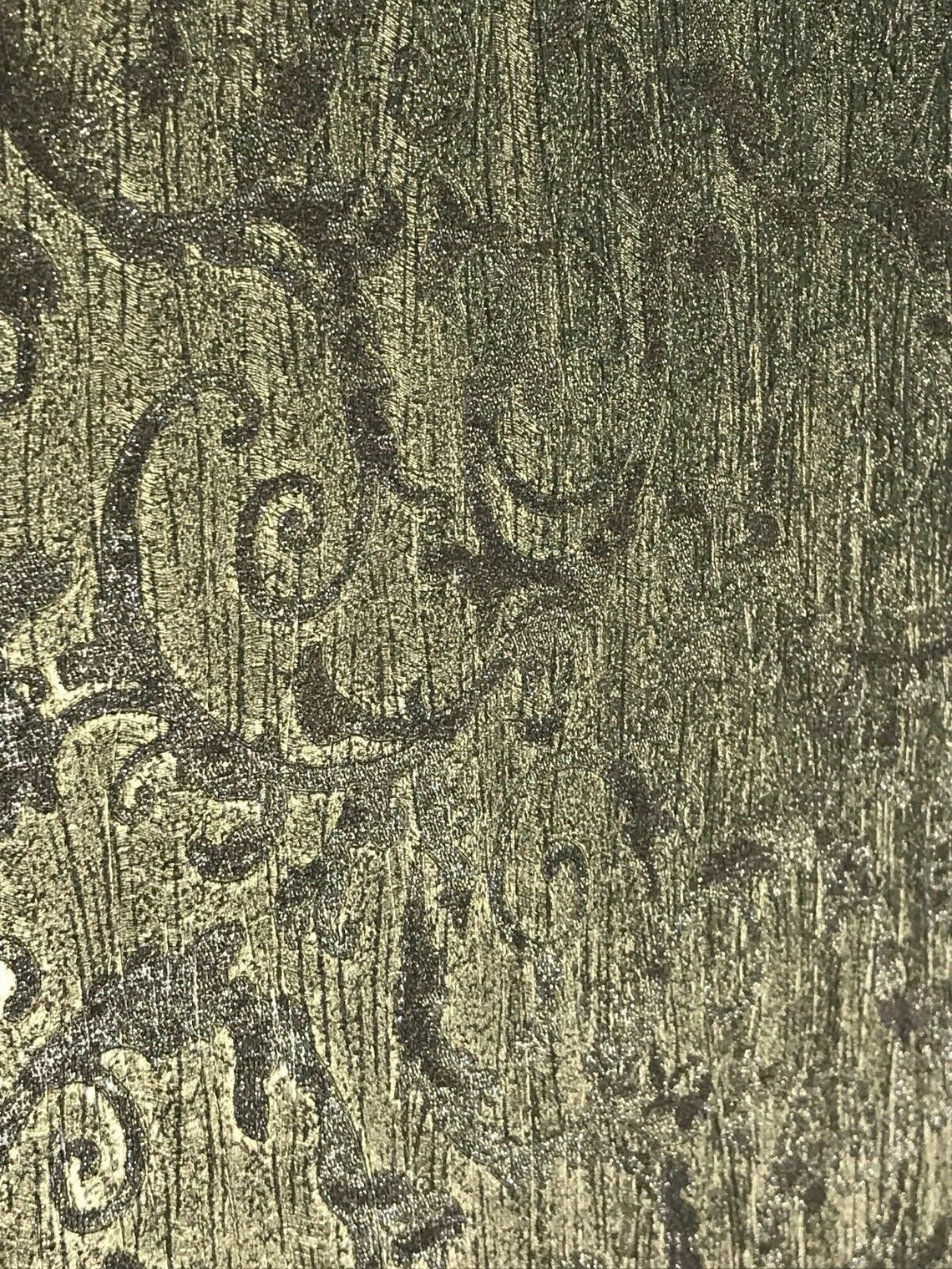 Victorian Textured Wall Coverings Modern Damask Bronze Gold Etsy