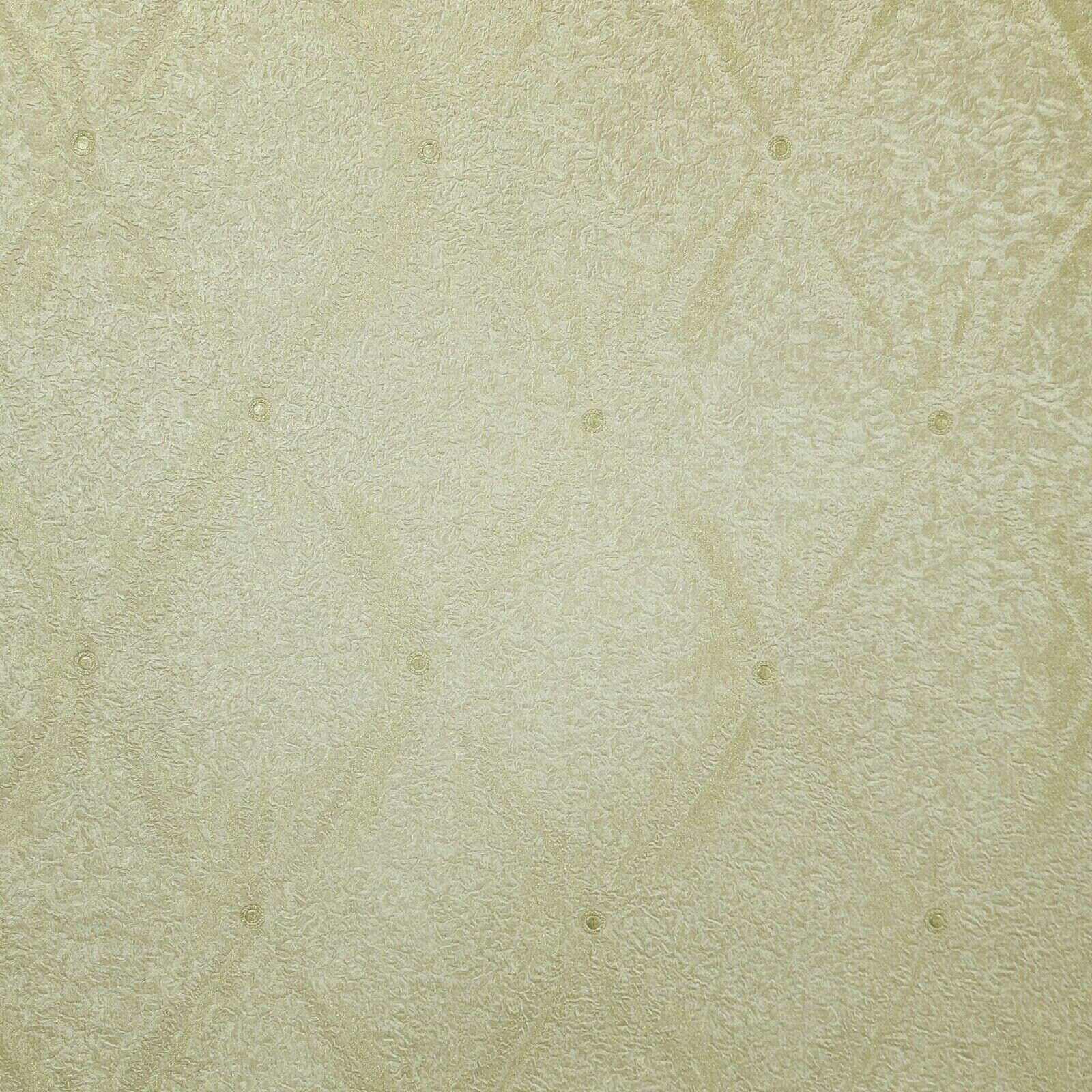 Cream champagne tan gold metallic dots diamond glitter wallpaper faux plaster 3D