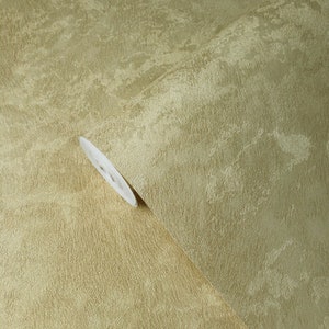 Modern wallcoverings Yellow Gold metallic faux caw fur skin textured wallpaper