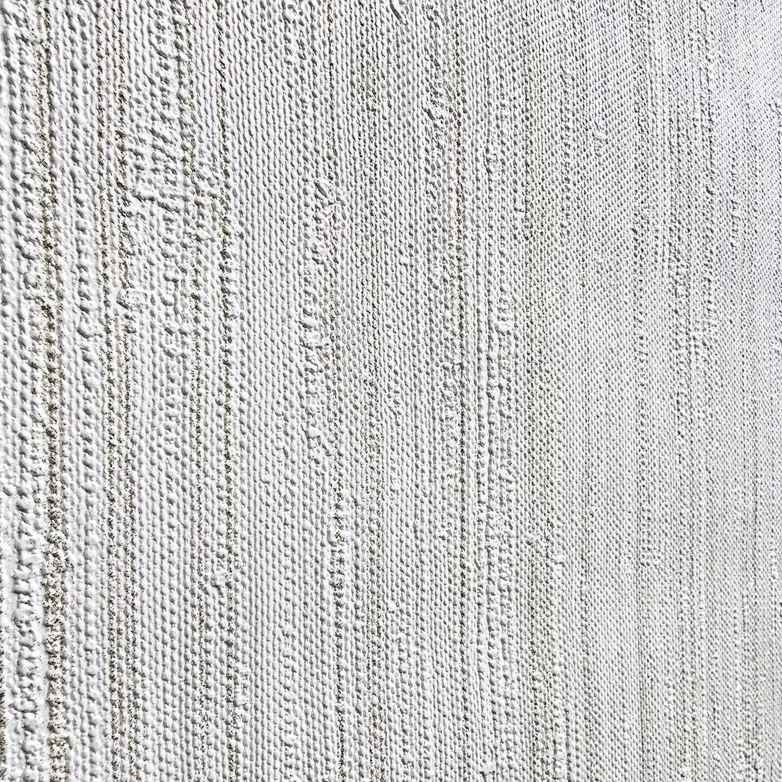Ivory off White Gold Metallic Faux Thread Stria Lines Fabric Textured ...