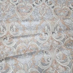 Victorian Dark Gray Bronze Gold Metallic Ogee Damask Textured Wallpaper ...