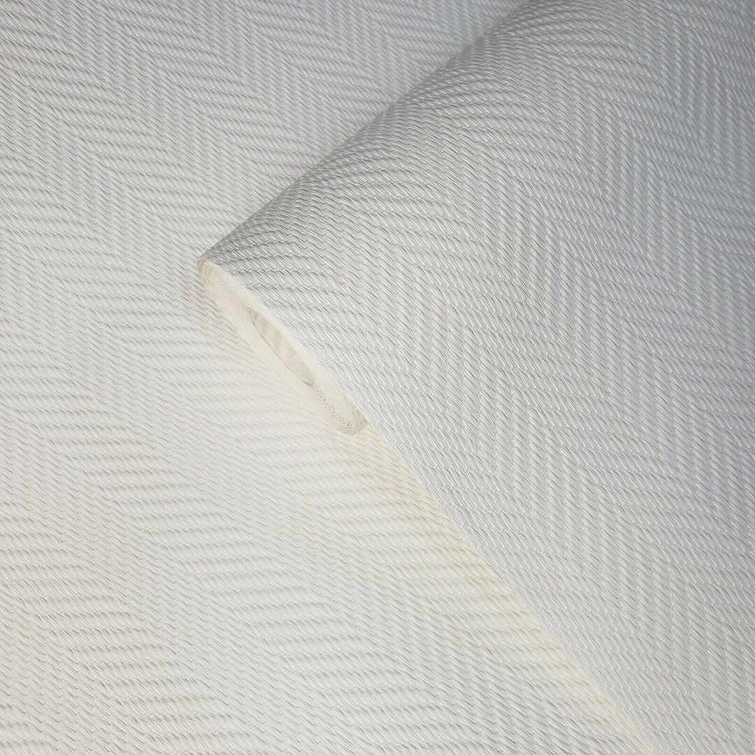 White Striped Herringbone Paintable Anaglypta Textured Wallpaper 3D Etsy