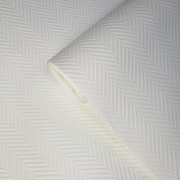 white striped Herringbone Paintable Anaglypta textured Wallpaper 3D