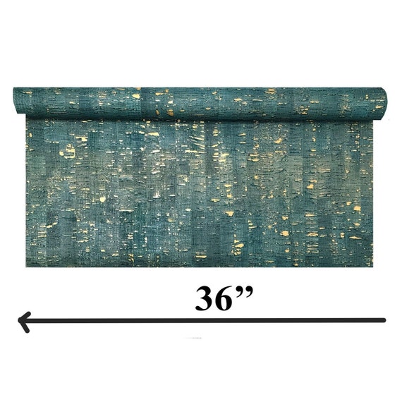 Papel tapiz de corcho natural real, sin pegar, color blanco rústico sobre  dorado metálico, recubrimiento de pared, naturaleza, Blanco