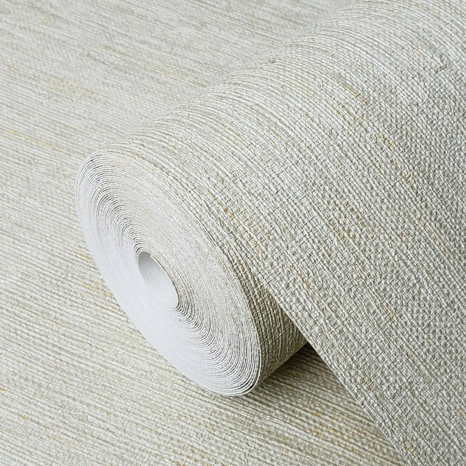 Rustic Olive Beige & Green Faux Grasscloth Textures Wallpaper Etsy