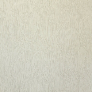 May include: A close-up of a textured, off-white wallpaper with a subtle woodgrain pattern.