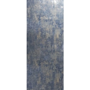 Modern Wallpaper rustic navy blue gray gold Plain Textured Contemporary faux Concrete plaster image 2