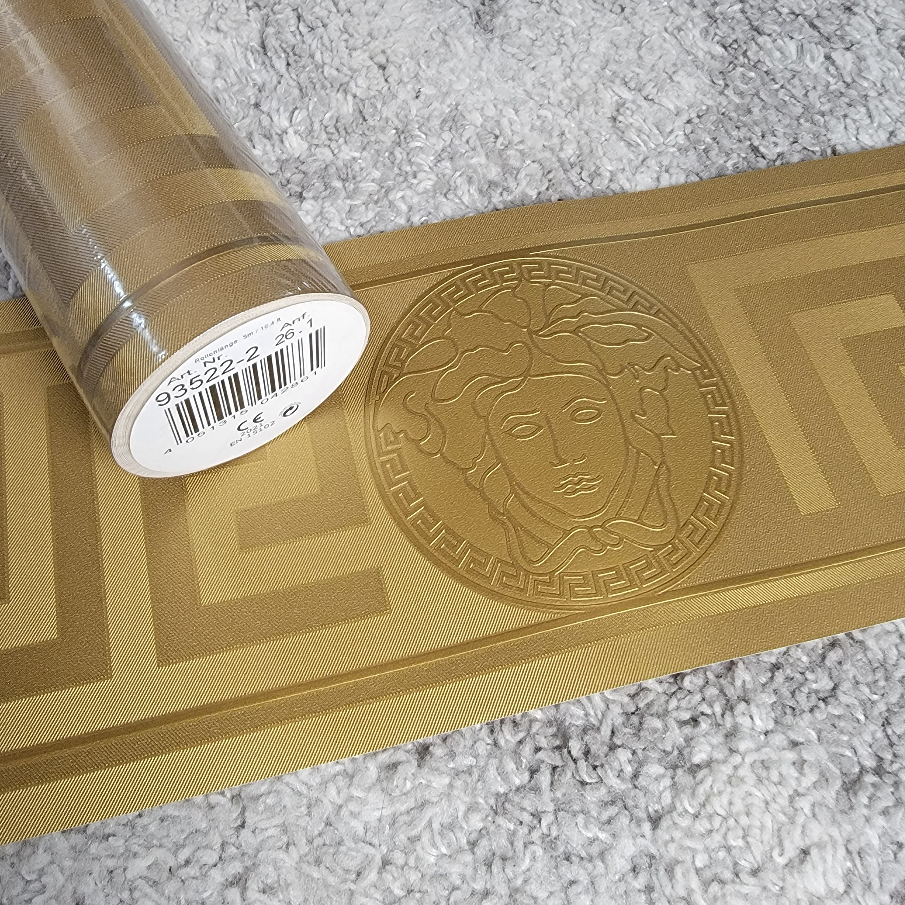 Embossed Gold Metallic Border Textured Etsy