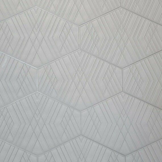 Modern Embossed Wallcoverings Geometric Hexagon Trellis Heavy Etsy