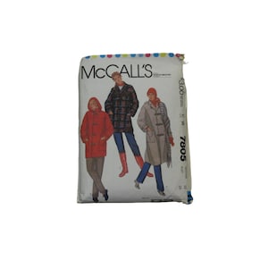 Vintage 1981 McCalls Blanket Coat Barn Chore Fall Winter Jacket Pattern sz 12