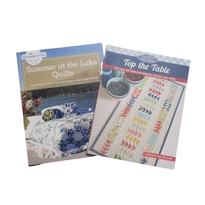 Summer at the Lake Patchwork Quilt Patterns Projects Runners Toppers Book Lot 2pc