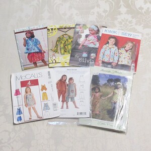 Girls' Clothing Sewing Patterns Bundle, Cottage Style, Size 3-12