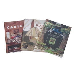 Rustic Vines Twigs Accents Willow Weaving Cabin Lodge Decor Project Book Lot 3pc