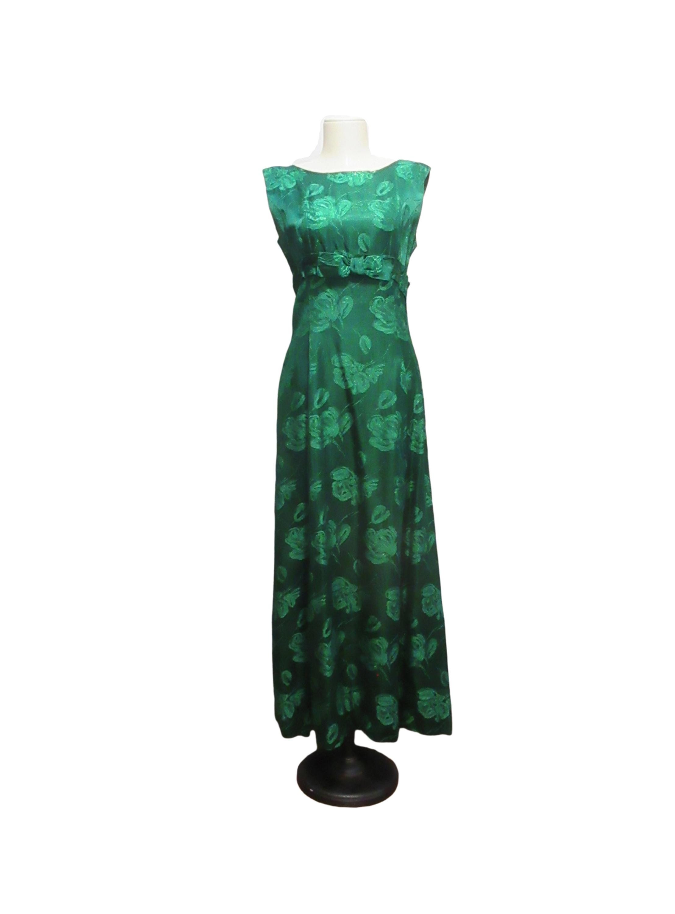emerald green brocade dress BAILEY DRESS - DIXTER EMERALD BROCADE main image 0