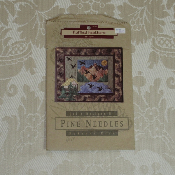 Rustic Fall Mountains Duck Geese Wall Hanging Patchwork Quilt Pattern 1997