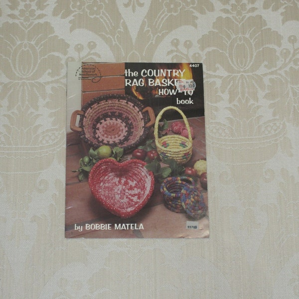 Vintage Country Rag Basket How to Make Coils Book 1987
