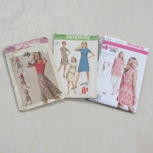 Vintage Retro Simplicity Jiffy Easy Sheath Dress Wrap Skirt Beach Coverup Pattern Lot 3pc