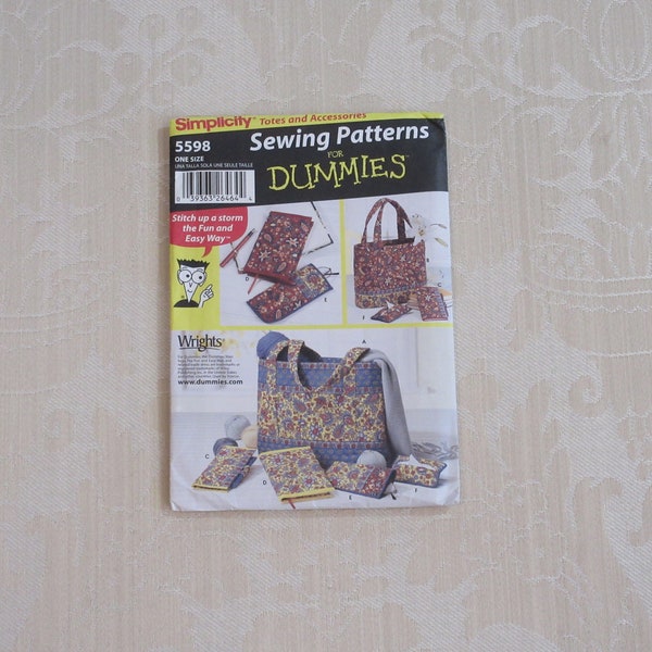 Simplicity Sewing for Dummies Tote Handbag Purse Pattern 2003