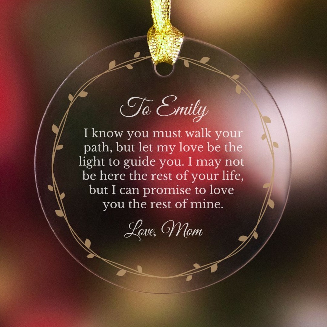 Personalized Daughter Ornament Glass/acrylic Mom to Daughter Gift