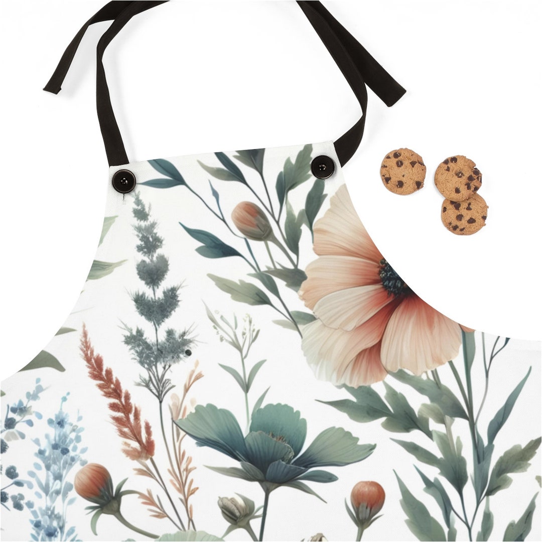 Cottagecore Wildflower Apron Kitchen Apron Baking Apron - Etsy