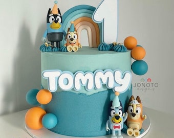 Blue Heeler Cake Topper | Cartoon Themed Cake Topper | Birthday Cake Topper