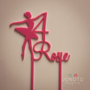 Ballet Dancer Cake Topper | Personalised Cake Topper | Birthday Cake topper | Acrylic cake topper | Custom cake topper