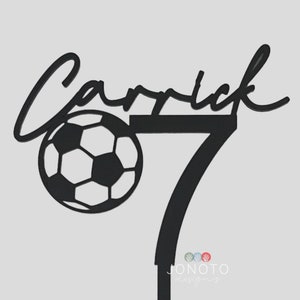 Soccer Ball Cake Topper | Personalised Cake Topper | Birthday Cake topper | Football | Custom cake topper