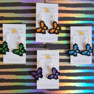 You Give Me Butterflies! Cute Butterfly Mini Perler Beads Dangle Earrings - Hama Beads - Fun Jewelry - Handmade Accessories - Colorful
