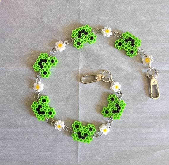 Frog Daisy Jean Chain Super Cute and Fun Perler Bead Frog