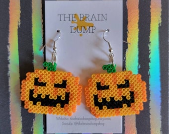 Oh, Jack-o-lantern! Mini Carved Pumpkin Perler Beads Dangle Oh, Jack-o-lantern! Mini Carved Pumpkin Perler Beads Dangle