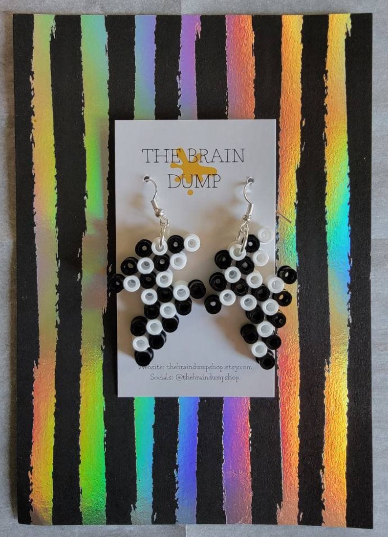 Checker Me Out Lighting Bolt, Peace Sign, & Swirl Black and White