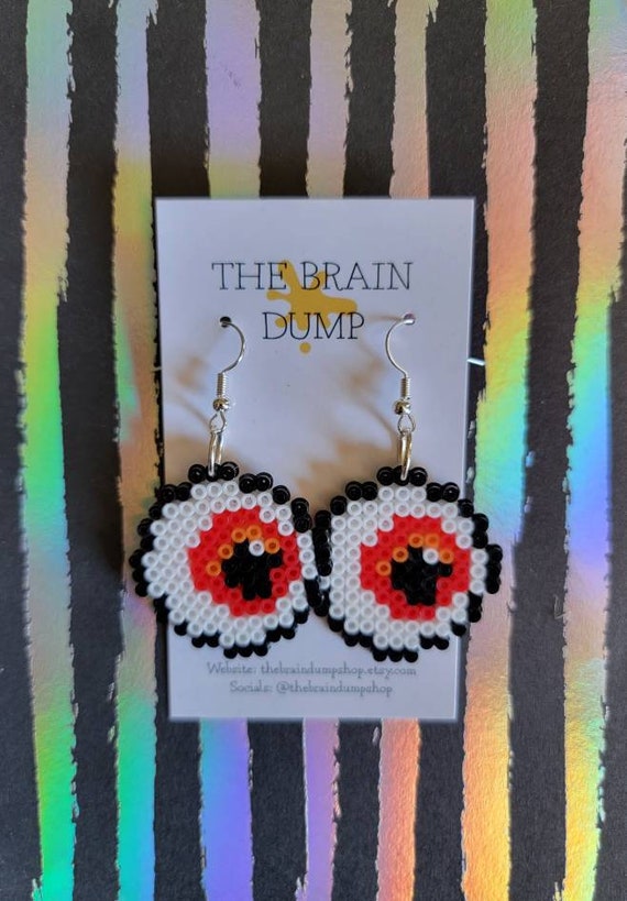 Eye See You Mini Eyeball Perler Beads Earrings Cute Jewelry Etsy