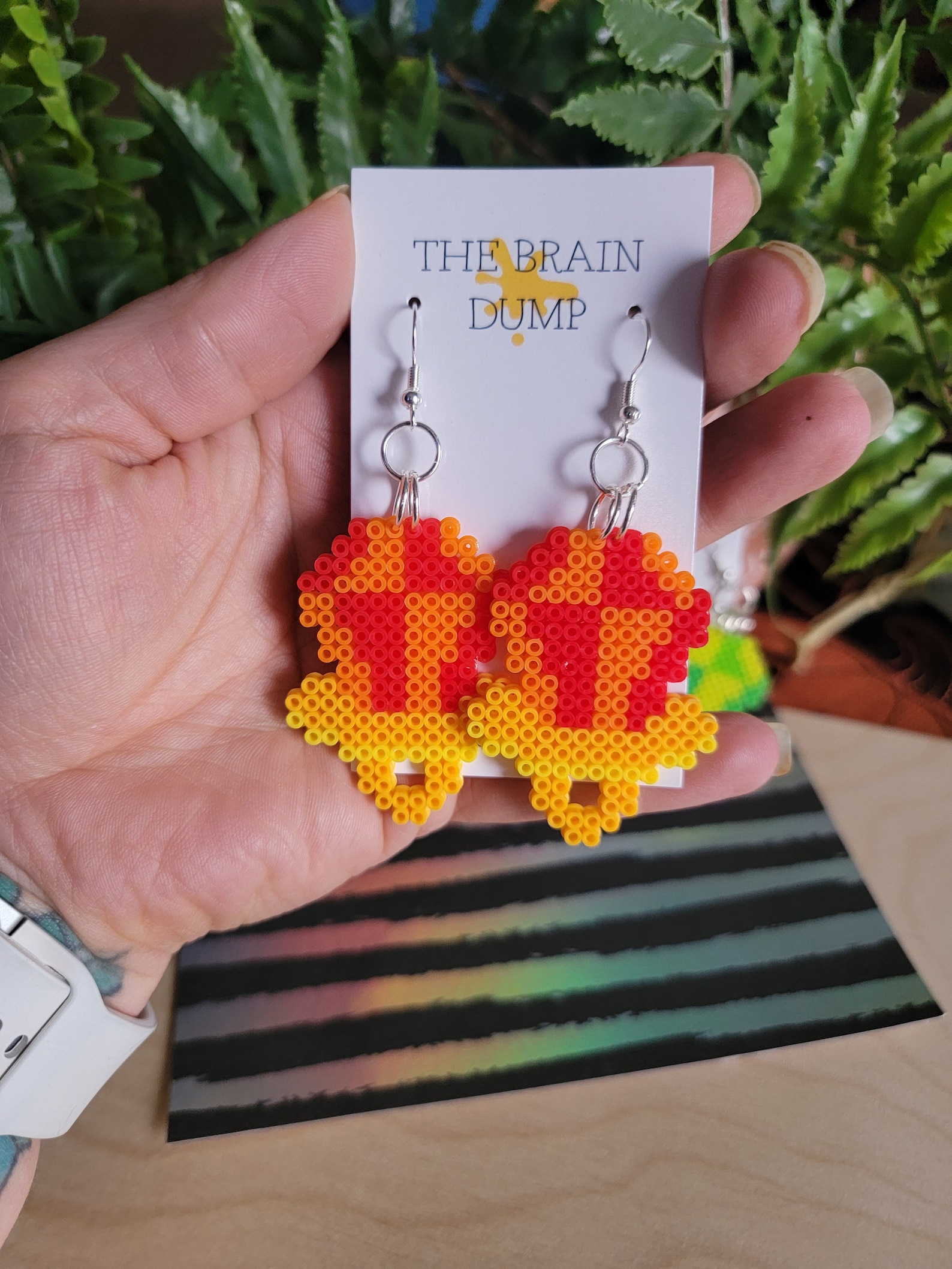 Ring Pops Mini Perler Beads Dangle Earrings Hama Fuse Fun Cute Jewelry