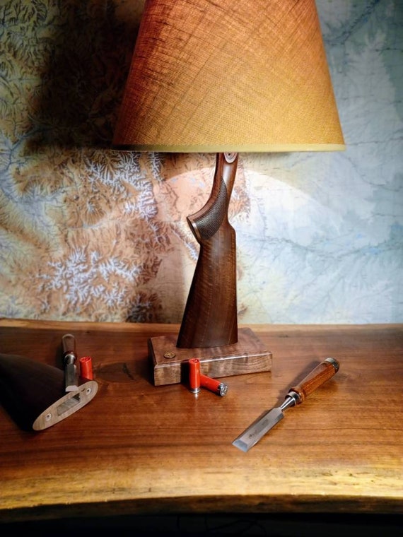 Handmade Walnut Gunstock Lamp Etsy