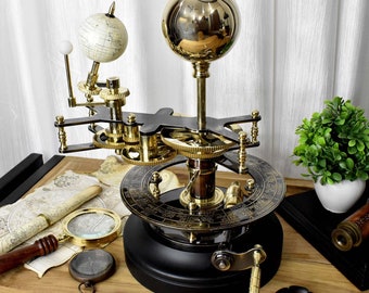 DecorzeniIndia Orrery Solar System With Sun Earth And Moon, Handmade Gift, Decor For Home & Office, Gift For Him, Anniversary Gift