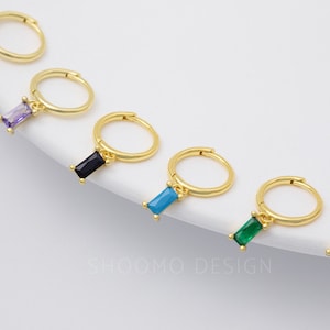 Gold 18K Plated Jumbo Pearl & CZ Baguette Convertible Earring - 23690 main image 0