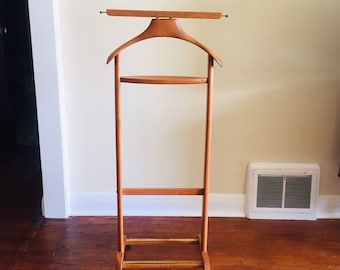 Mid-century modern valet by birkdale. made in italy. suit stand. mens butler. 1960s suit stand.