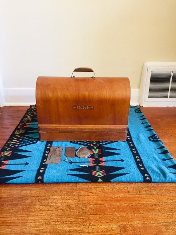 Singer Sewing Machine Bentwood Case. 1930s Singer Wooden Case. Etsy