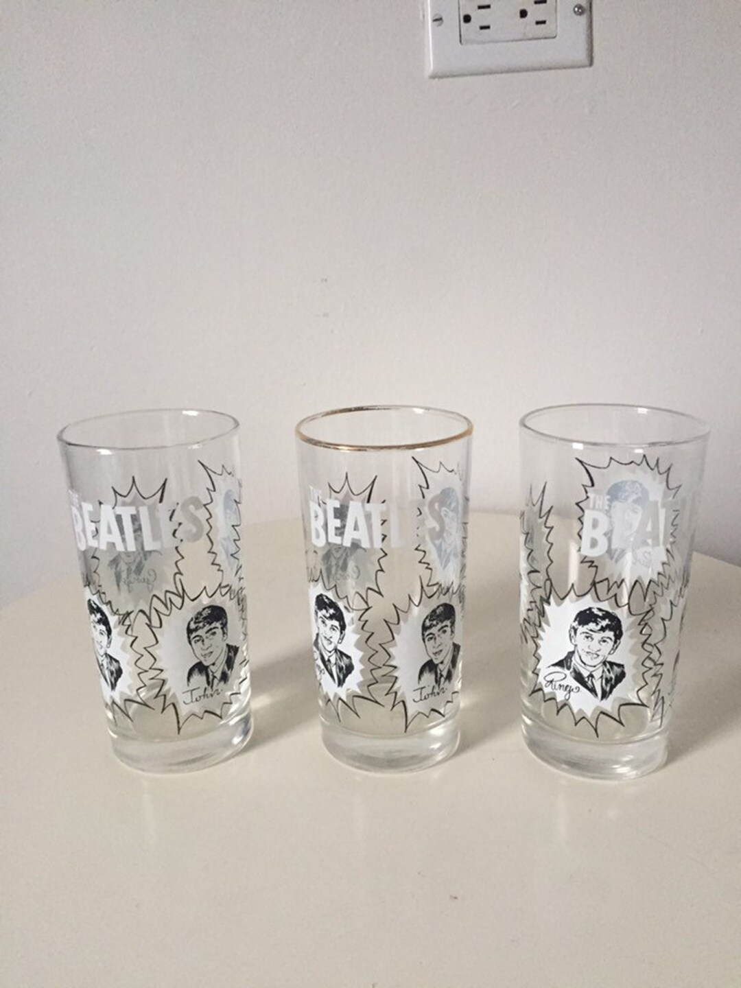 Rare Set of Three 1964 Beatles Drinking Glasses. - Etsy