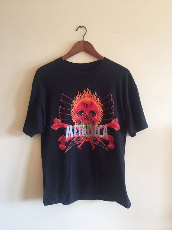 1997 metallica rebel t-shirt designed by pushead.… - image 1