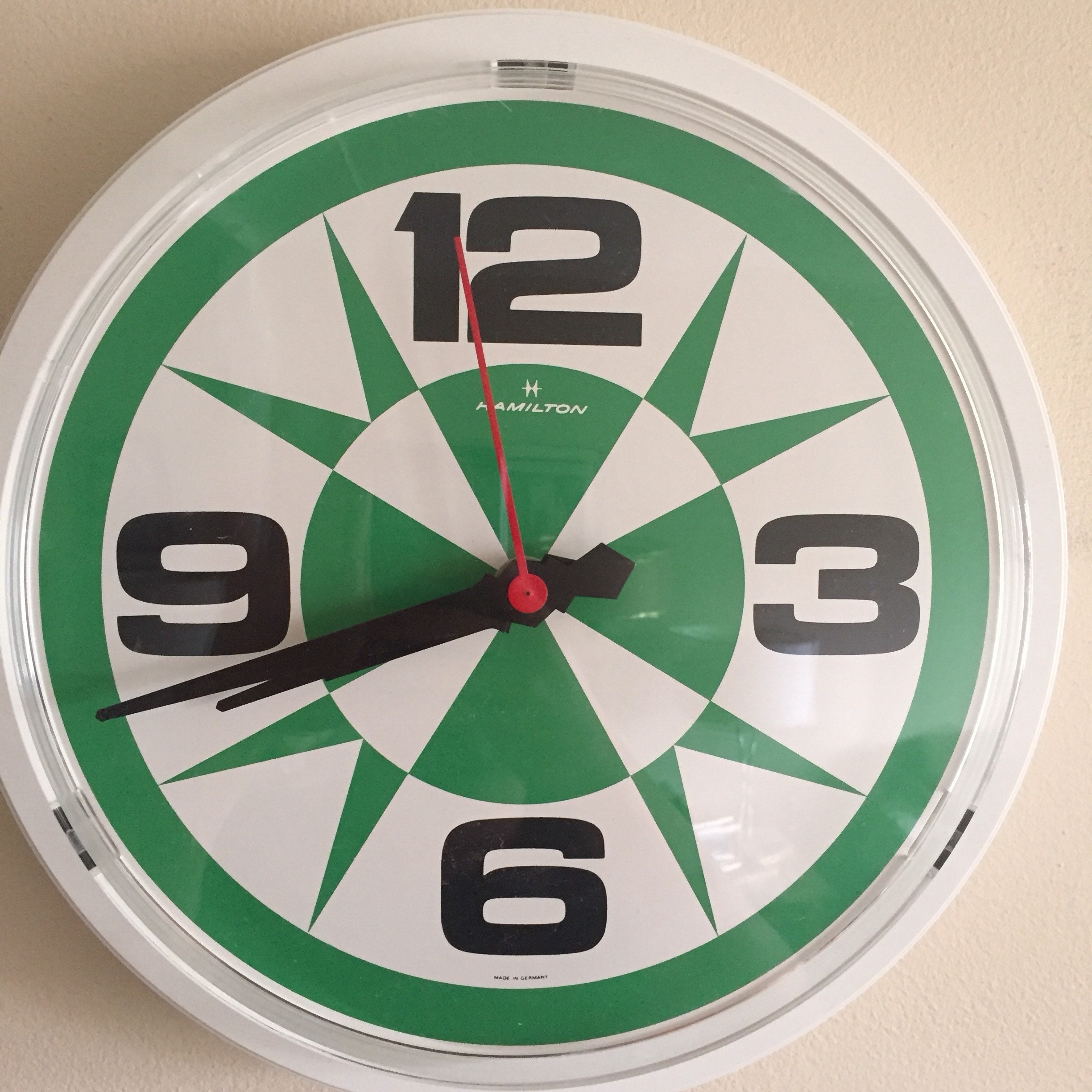 Vintage Hamilton Decorator Clock. Made in Germany. Early 1970s Clock