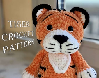 Tiger Crochet Pattern ENG PDF/Crochet pattern Tiger/Amigurumi Tiger  pattern PDF tutorial/Stuffed Tiger plush pattern amigurumi animals/diy