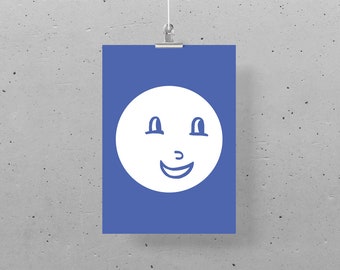 Postkarte – Miniposter (DIN A5), Funny Faces 02