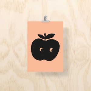 Postkarte Miniposter DIN A5, Apfel Bild 2