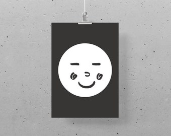 Postcard – Mini Poster, DIN A5, Funny Faces 03