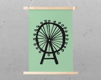 Postkarte – Miniposter (DIN A5), Riesenrad