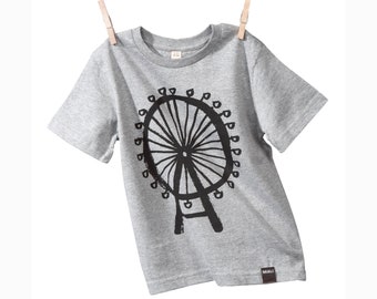Organic Cotton Top ||| Ferris wheel grey