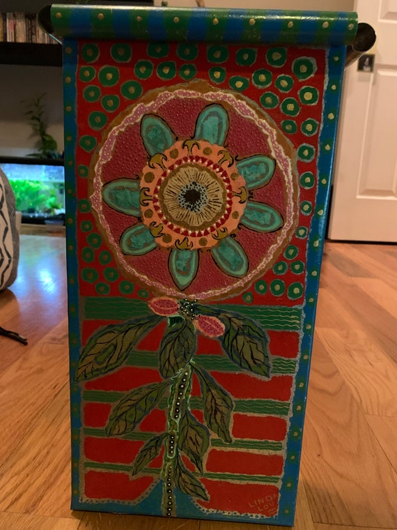 Textured Painted Umbrella Stand Etsy