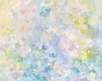 Large Art Print, Colorful Textured Painting, Modern Abstract Art Girls Gift Pink,Green,Purple,Yellow,Nursery Bedroom Home Decor Dorm Present