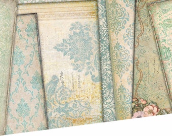 Vintage Writing Paper Pack, Decorative Paper Pack, Printable Paper Pack, Wrapping Paper, Scrapbook Paper Pack, Vintage Pack 103, Journal